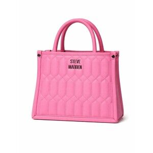 Steve Madden Pink Quilted Dual Top Handle Shoulder Straps BNiKO Crossbody Bag